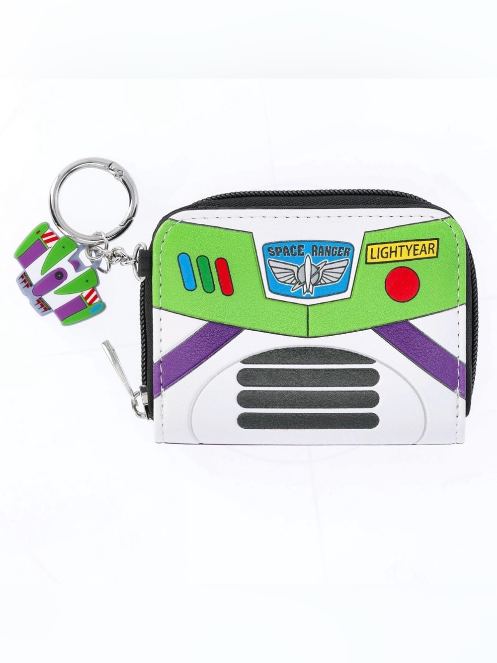 Disney Pixar Women's Toy Story Buzz Lightyear Wallet with Charm Keychain